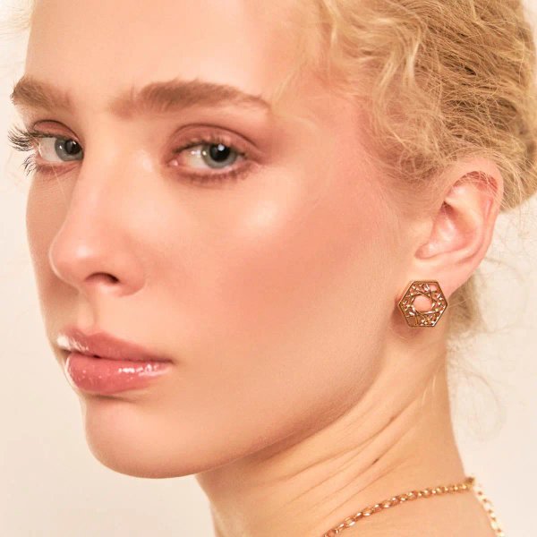 Aro geometrico vazado