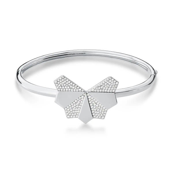 Brazalete media flor con zirconeas 