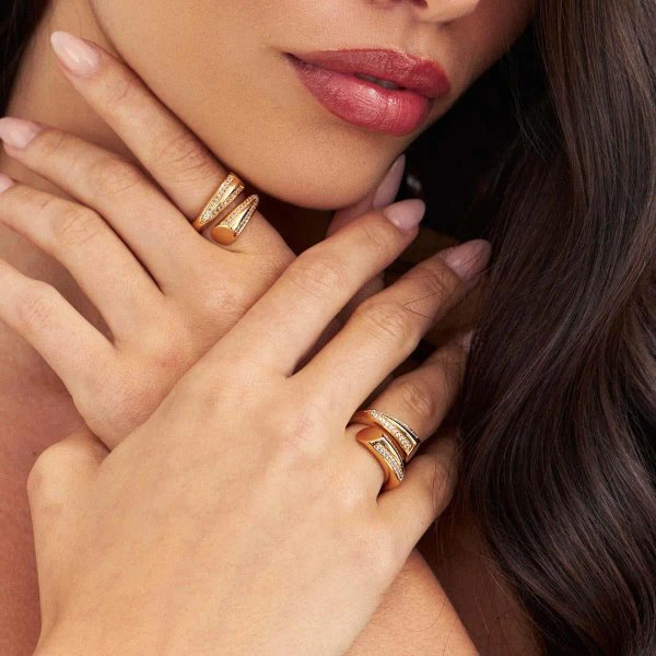 Anillo regulable con zirconeas