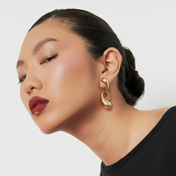 Aro colgante gota lisa 