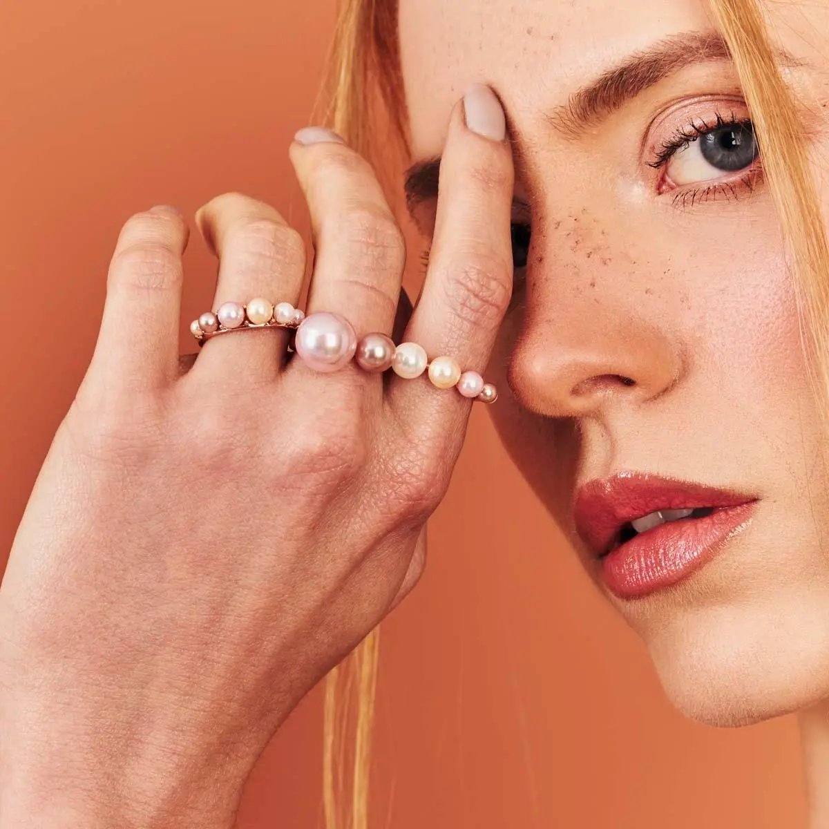 Anillo con perlas shell  - 3