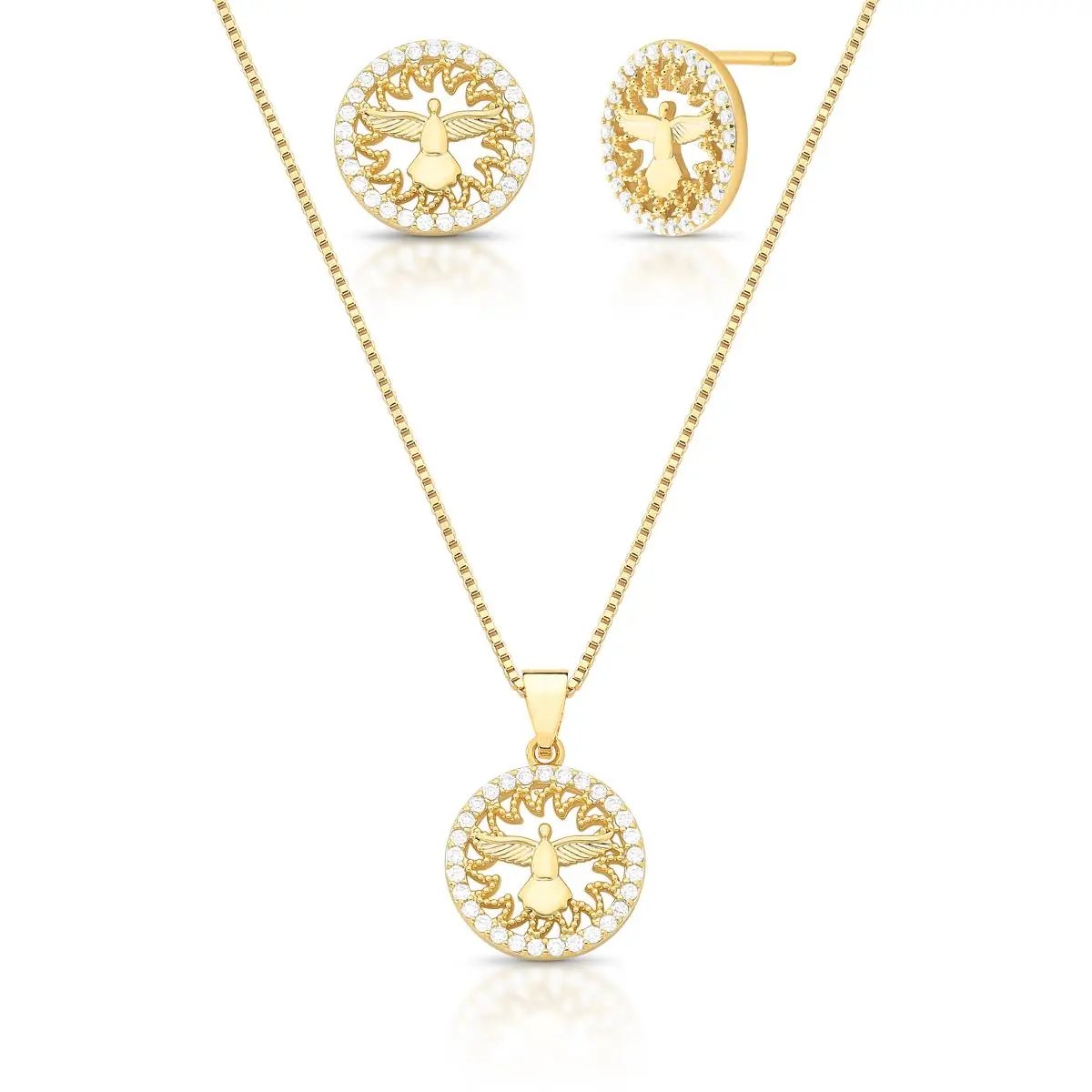 Conjunto medalla espirito santo