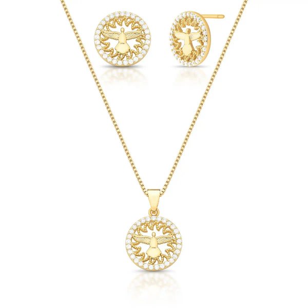 Conjunto medalla espirito santo
