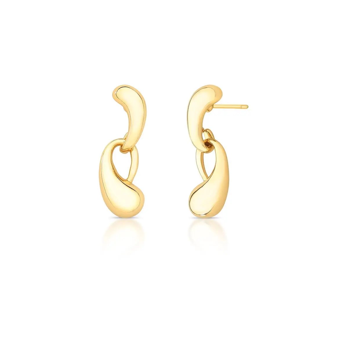 Aro colgante gota lisa  - 2