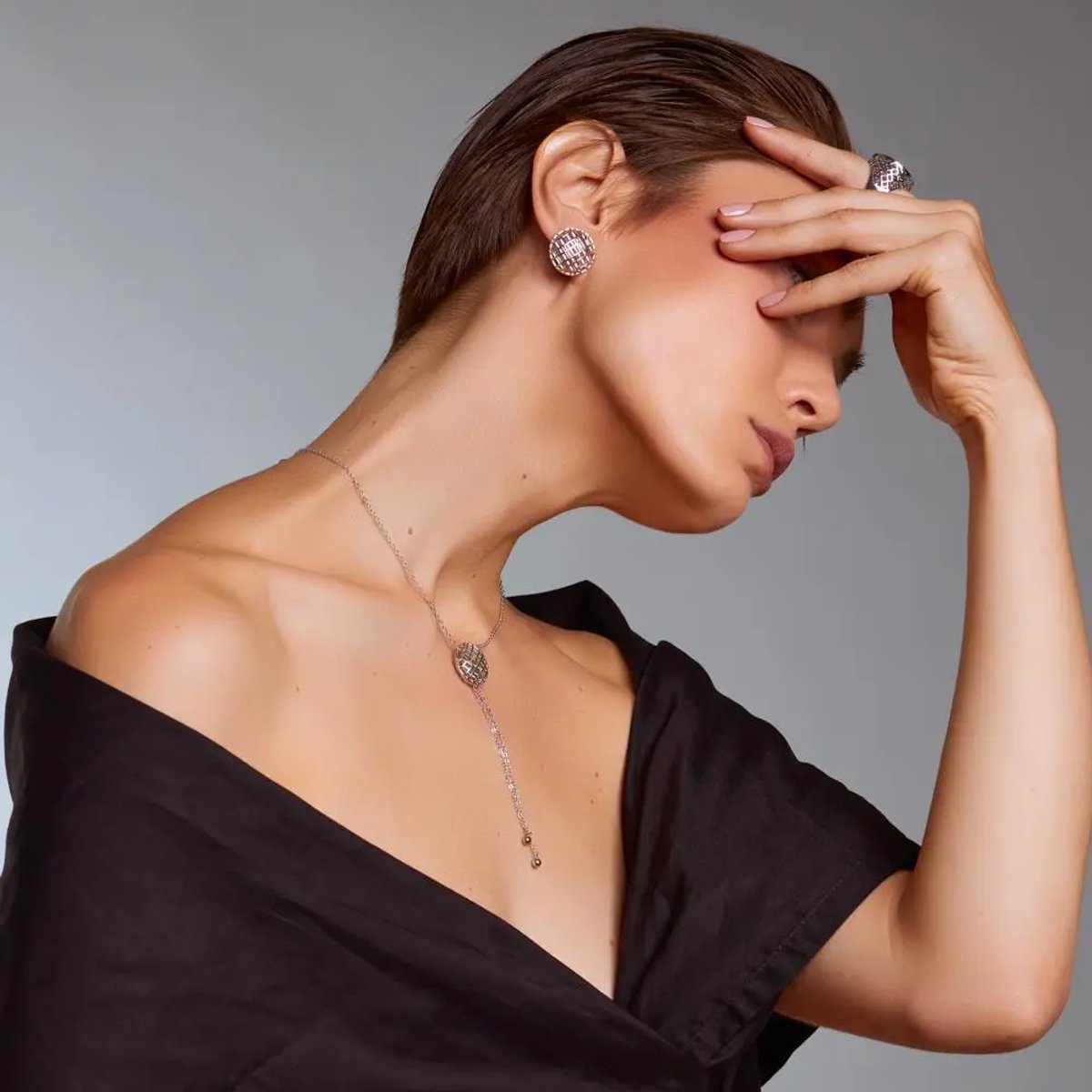 Collar gravata con dige texturizado - 2