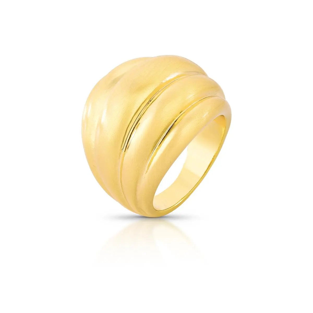 Anillo Abaulado curvo acetinado - 2