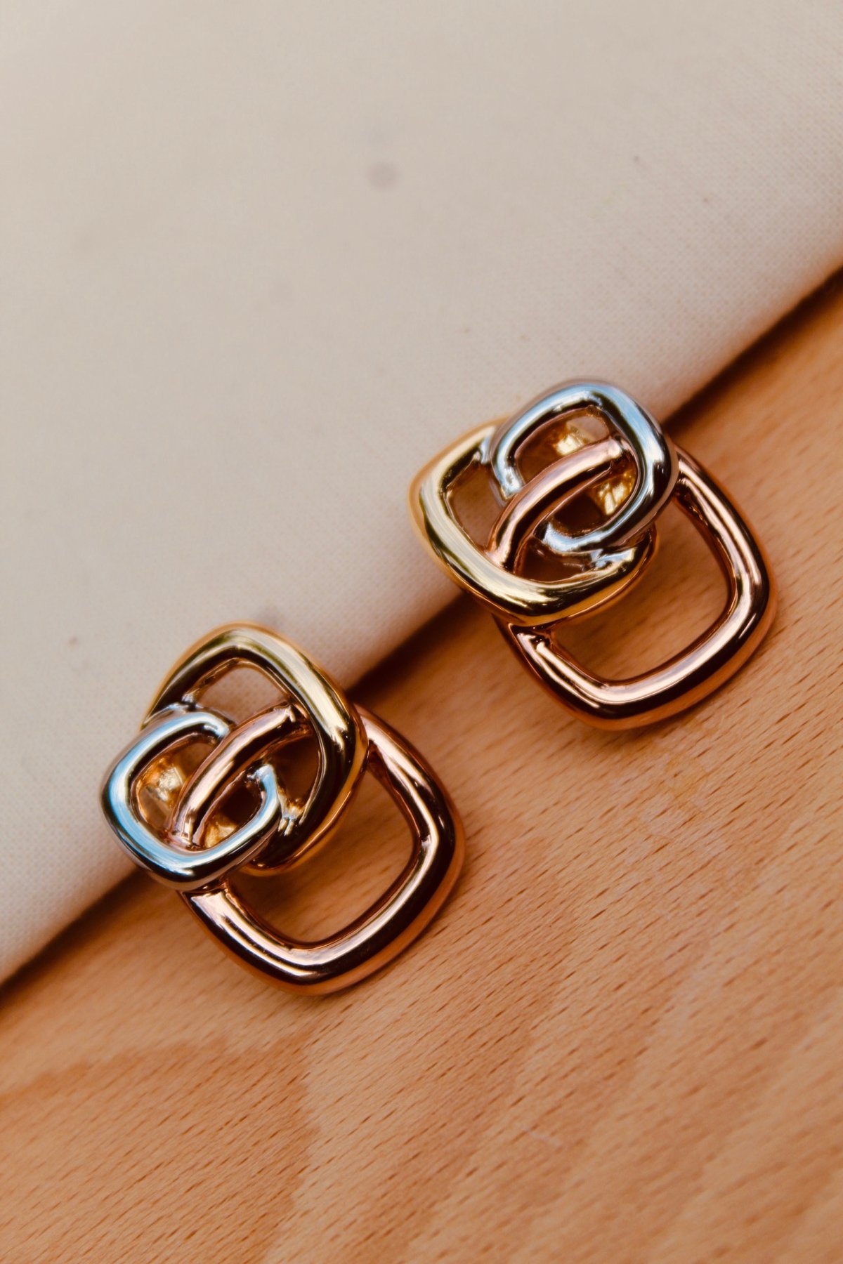 Aro con 3 cuadrados tres tonos - 2