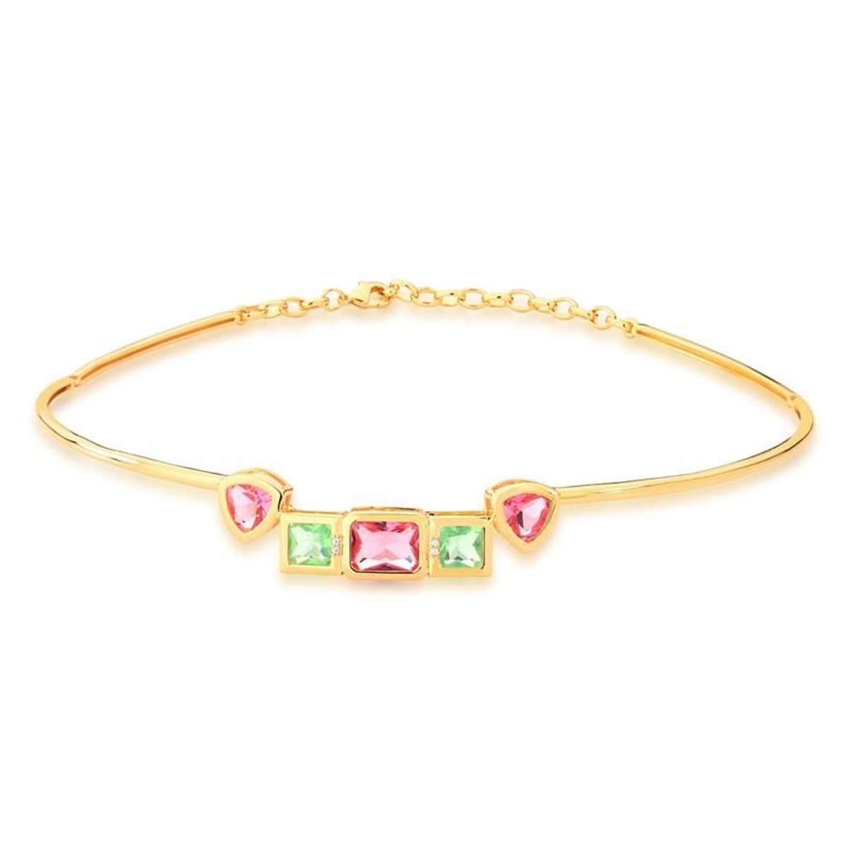 Choker con cristales coloridos