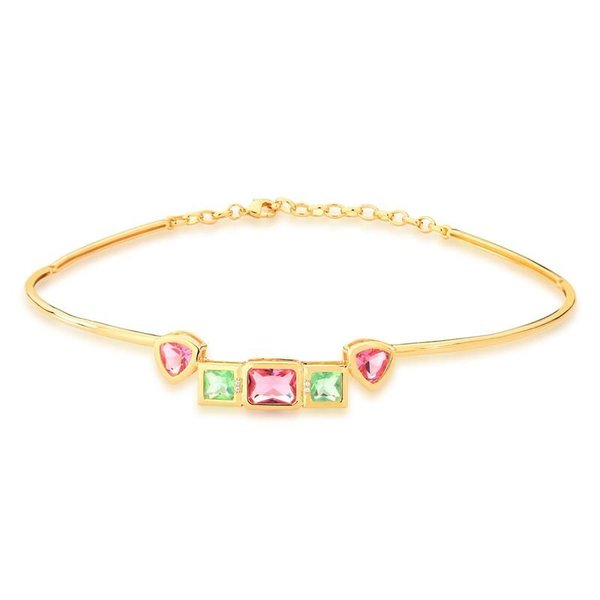 Choker con cristales coloridos