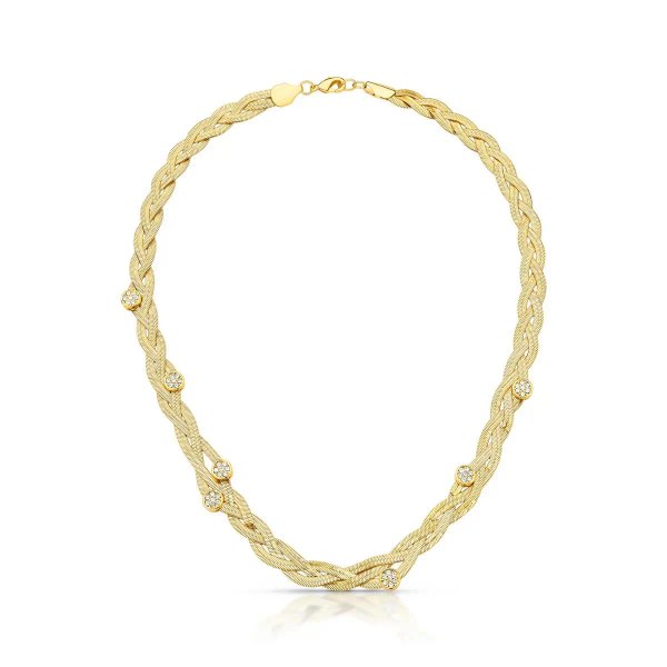 Collar Tranzado con zirconeas