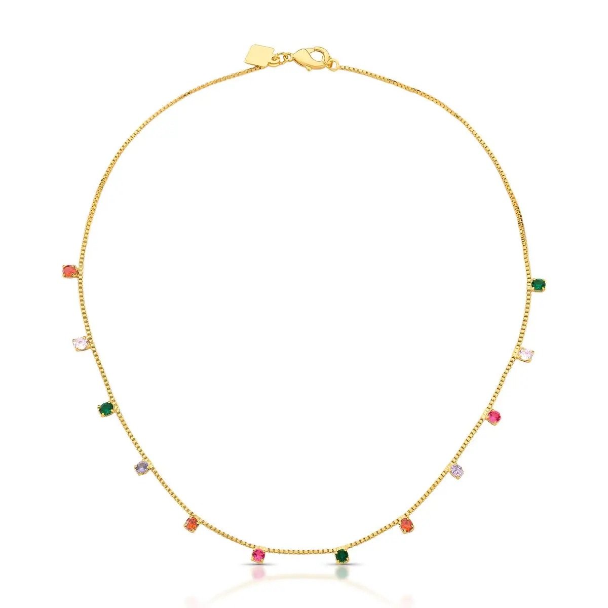 Collar con cristales coloridos