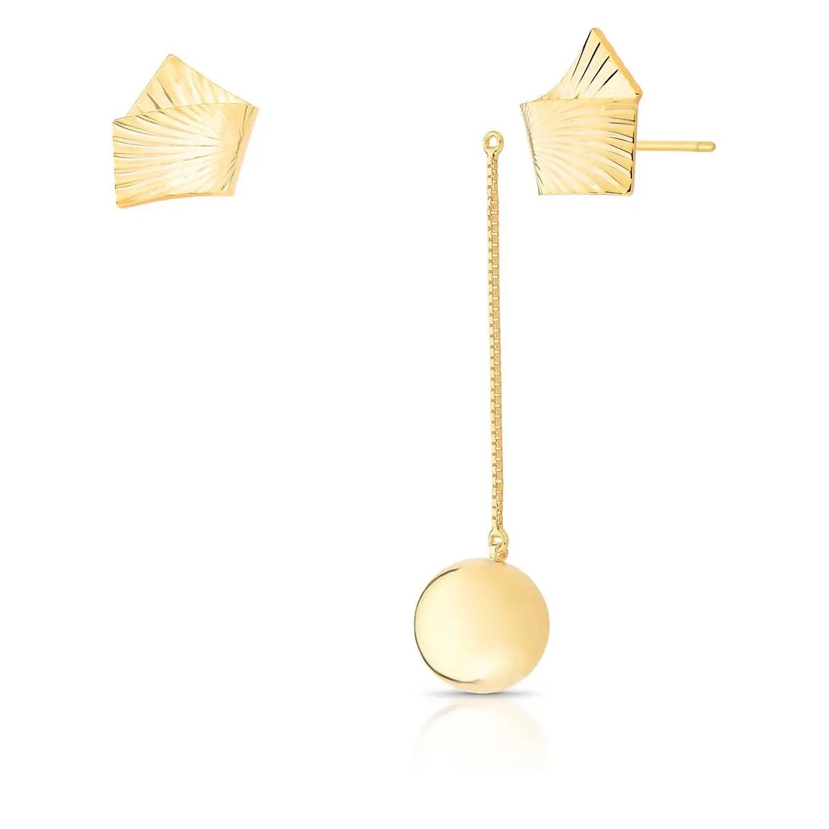 Aro pendulo Ear Jacket texturado