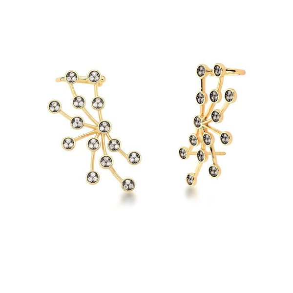 Aro Ear Cuff circulos y zirconeas Morganita