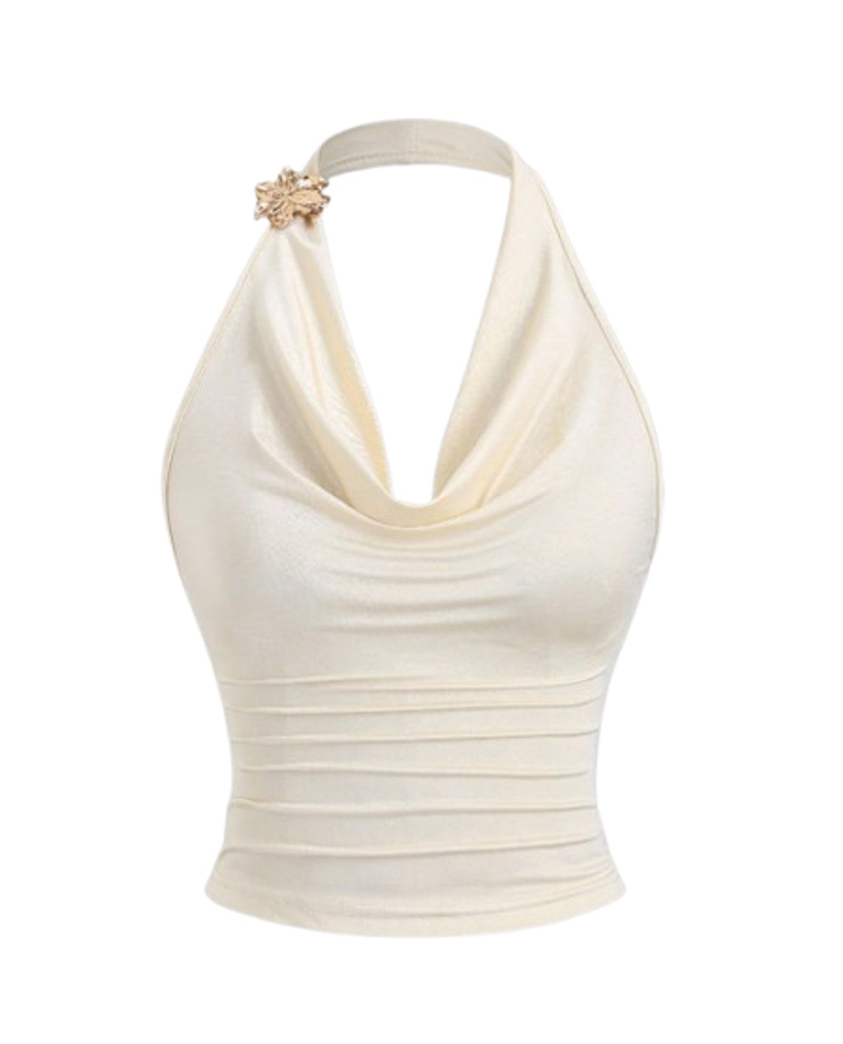 Top con escote drapeado