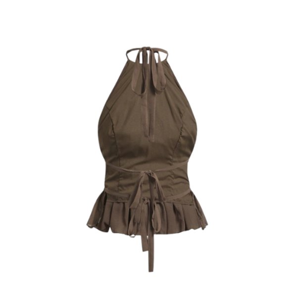 Top Halter con espalda descubierta