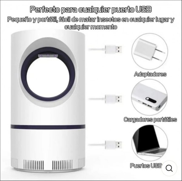 Lámpara mata mosquitos e insectos portátil