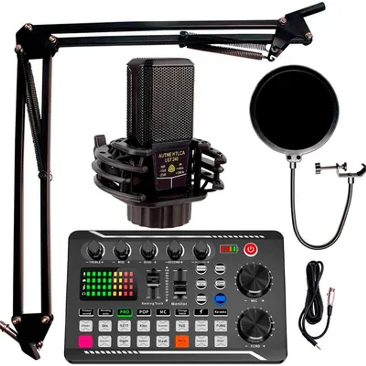 🎙️ MICRÓFONO PROFESIONAL AUTNE HTLCA LGT 240-6 – CONDENSADOR CARDIOIDE