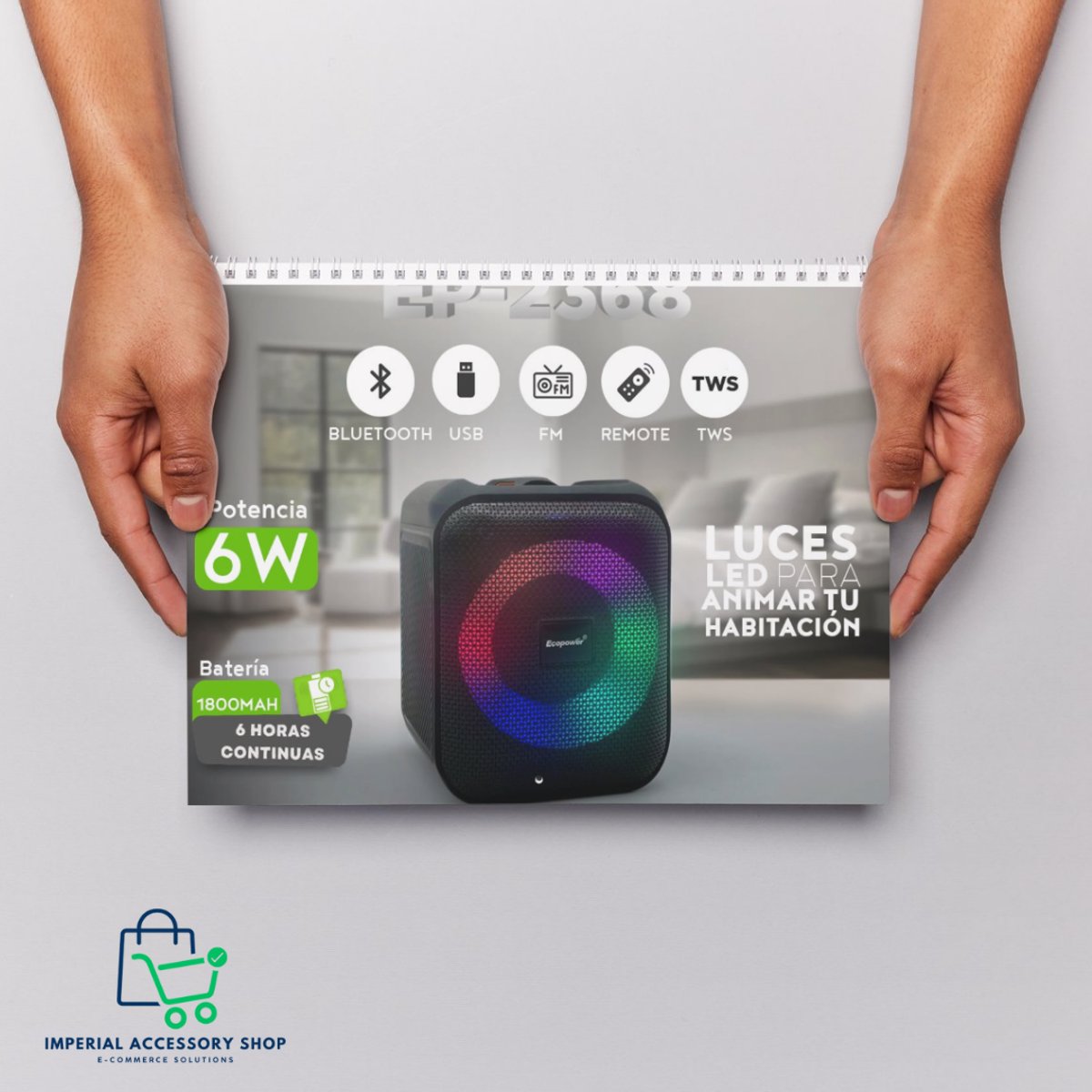 Speaker Ecopower EP-2368 / USB / SD / FM / BLT