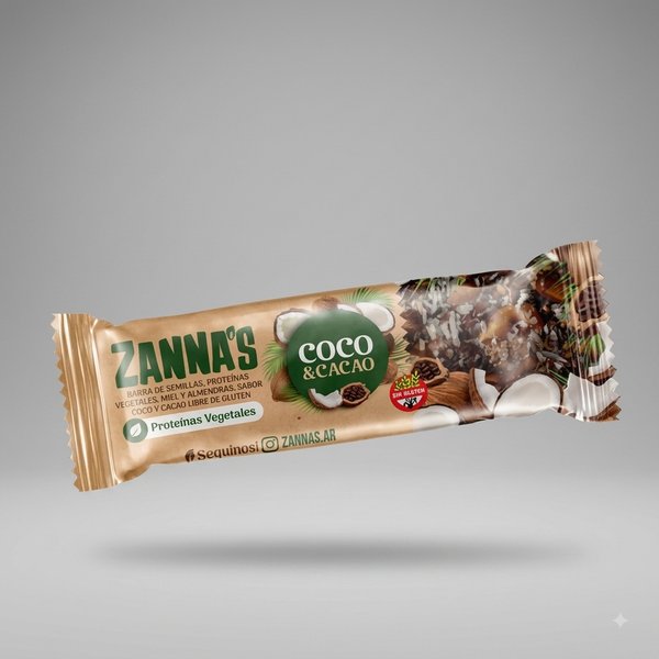 barrita de coco y cacao