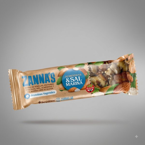 Barrita de almendras y sal marina