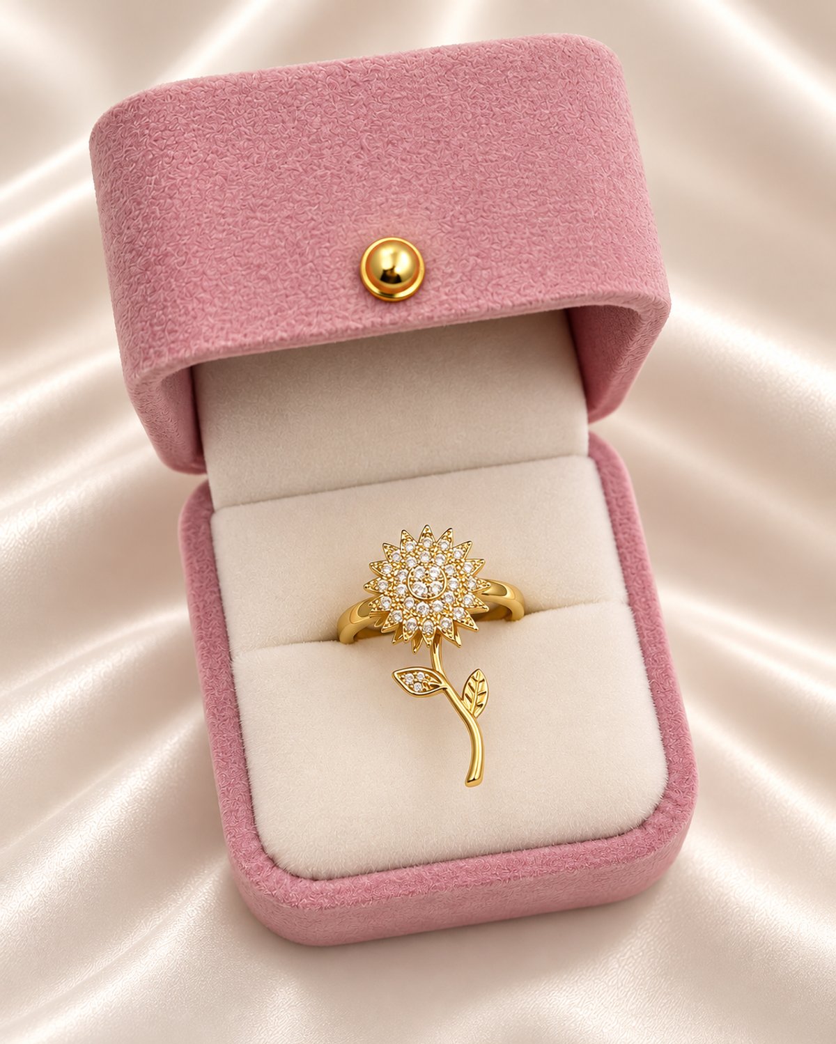Anillo Girasol giratorio radiante  - 2
