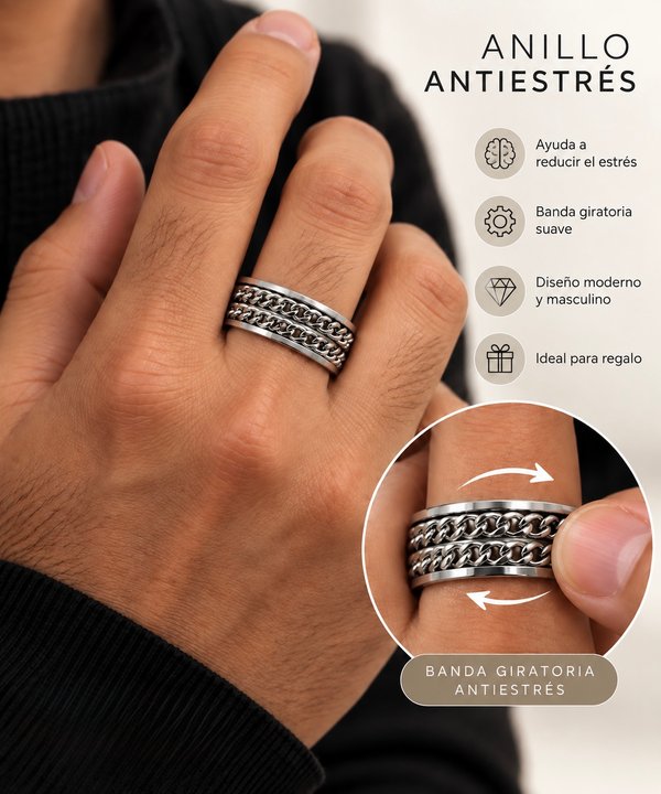 Anillo antiestrés doble cadena