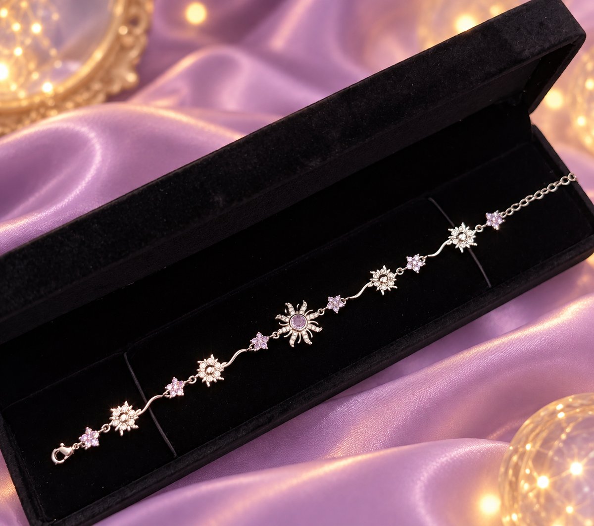Brazalete sol Rapunzel plateado  - 3