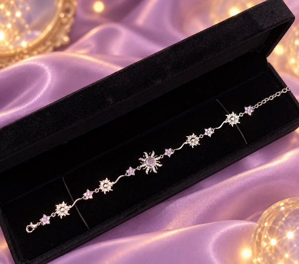 Brazalete sol Rapunzel plateado 