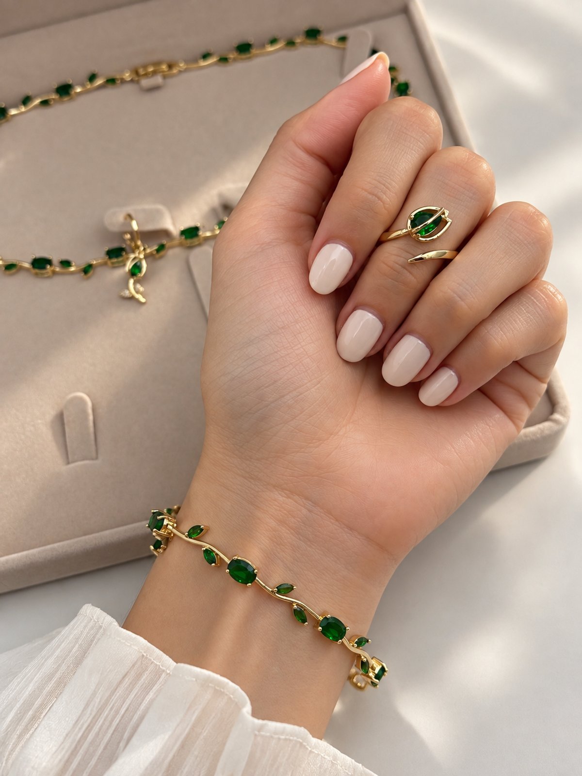 Set tulipán verde esmeralda  - 4