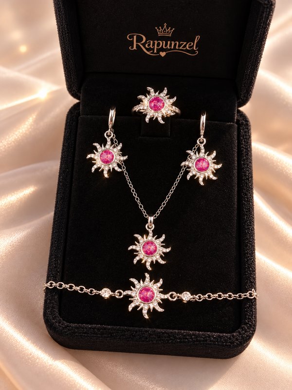 Set Rapunzel plateado