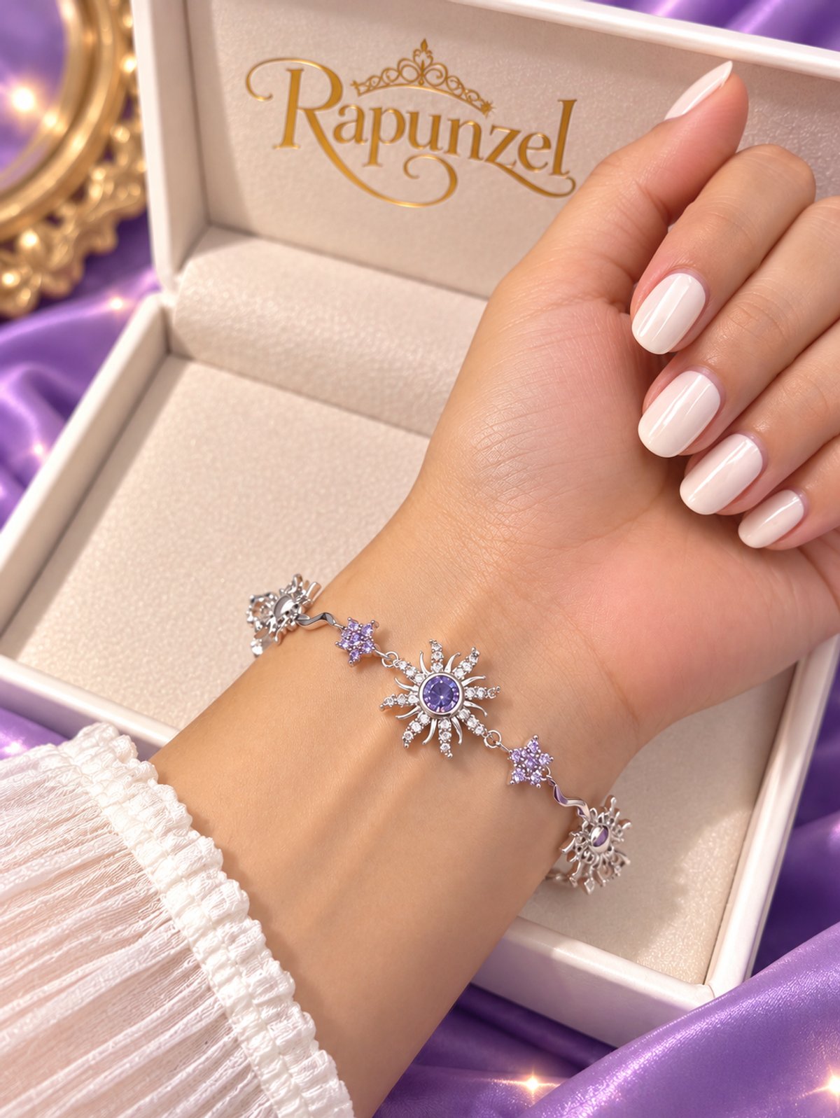Brazalete sol Rapunzel plateado  - 2