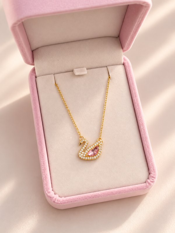 Collar cisne dorado