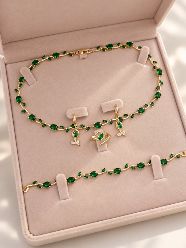 Set tulipán verde esmeralda