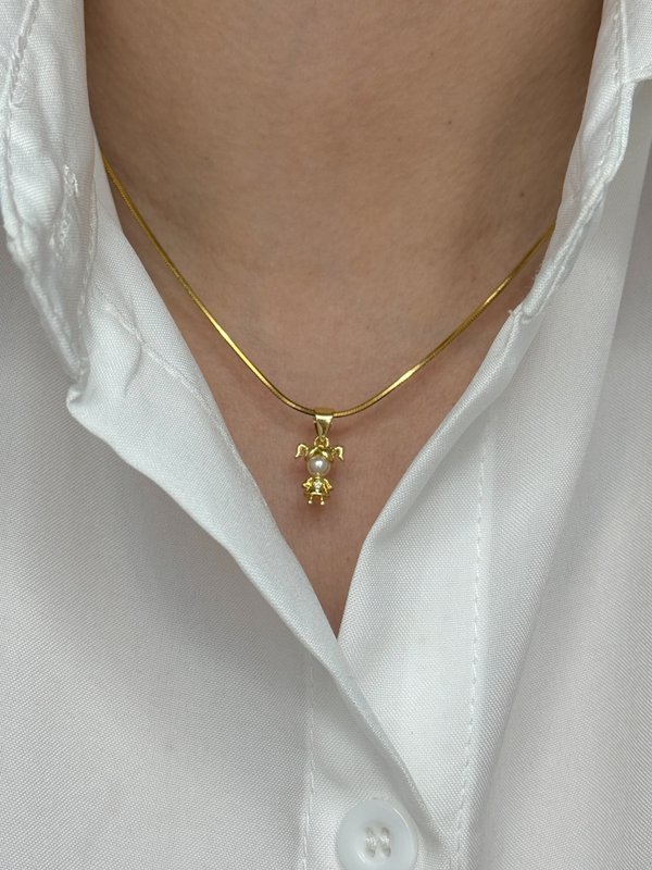 Collar niña perla 