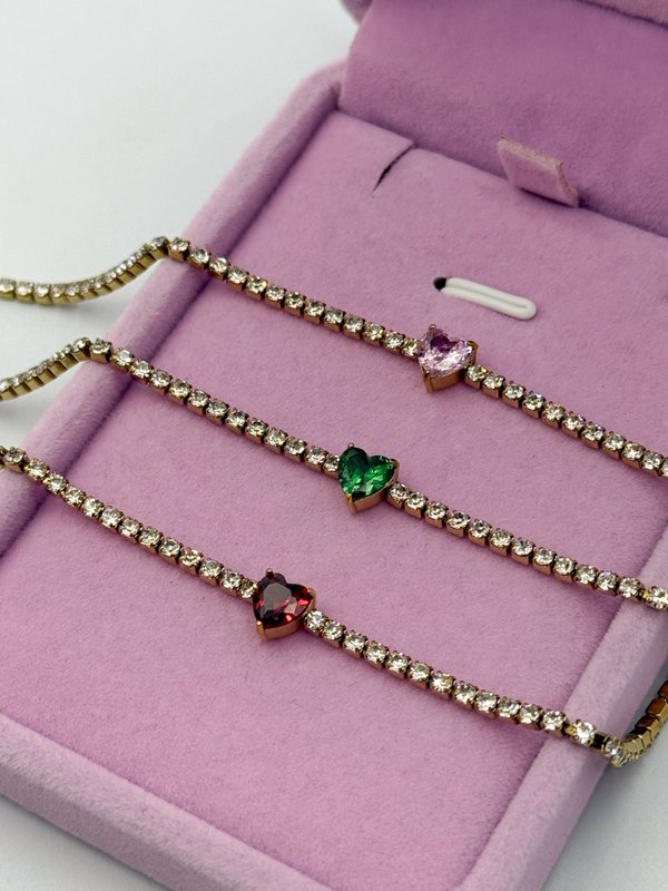 Pulsera tenis corazón 