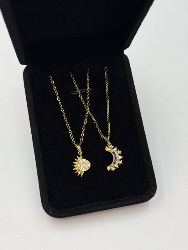 Set sol y luna dorados 