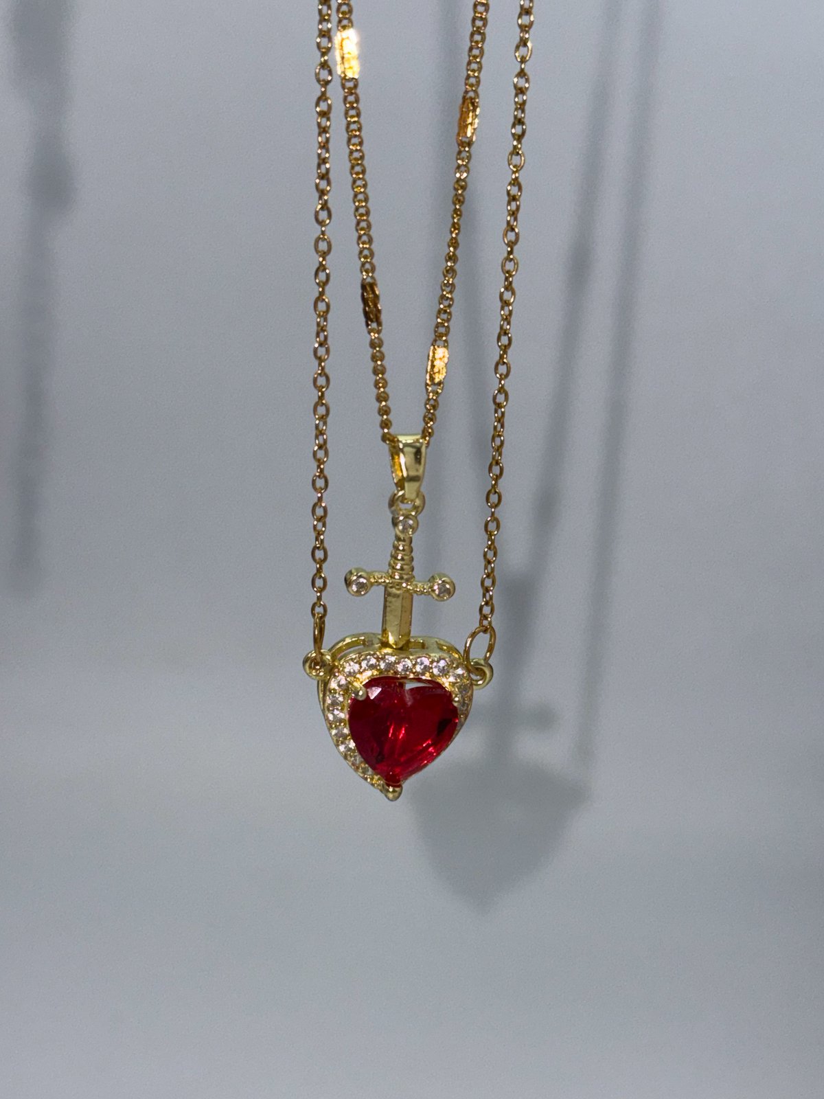 Set corazón y espada rojo  - 3