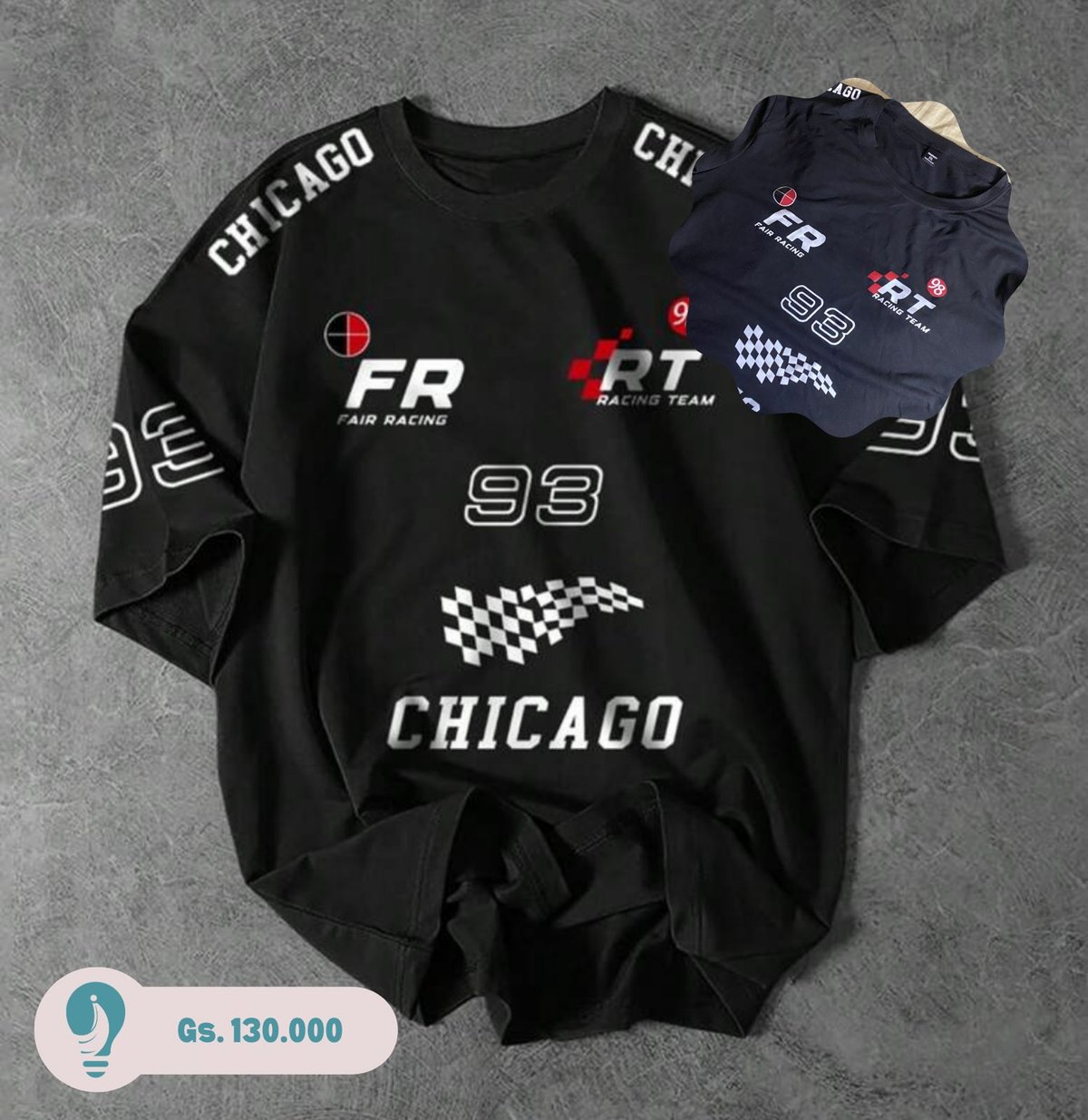 Remera Negra  - Tamaño XXL