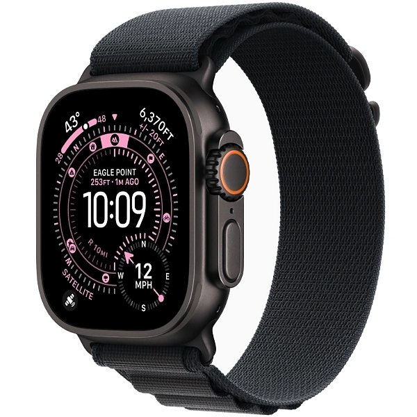 Apple Watch Ultra 3 (GPS + Celular) caja de titanium black y correa alpine loop en color black 49MM