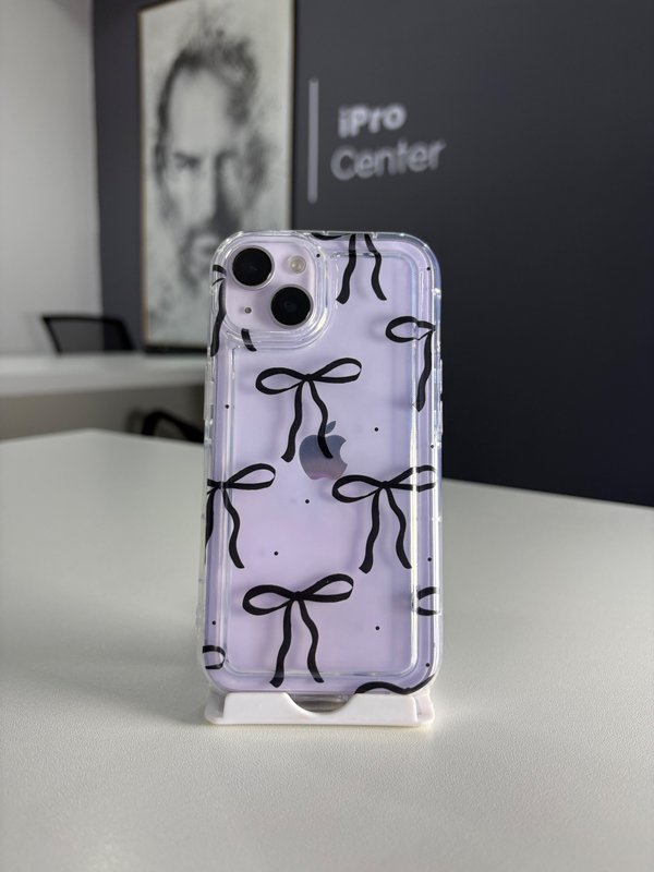 Case transparente con moños negros - iPhone 13/14/15 Normal