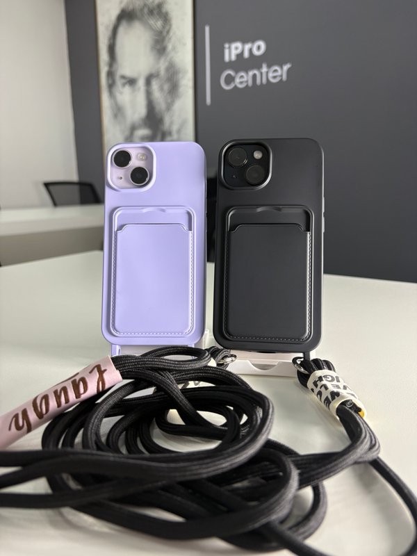  CASE CON BANDOLERA + PORTATARJETAS  - iPhone 13/14/15 Normal 