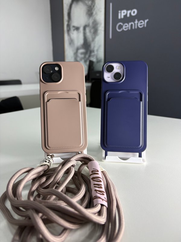  CASE CON BANDOLERA + PORTATARJETAS  - iPhone 13/14/15 Normal 