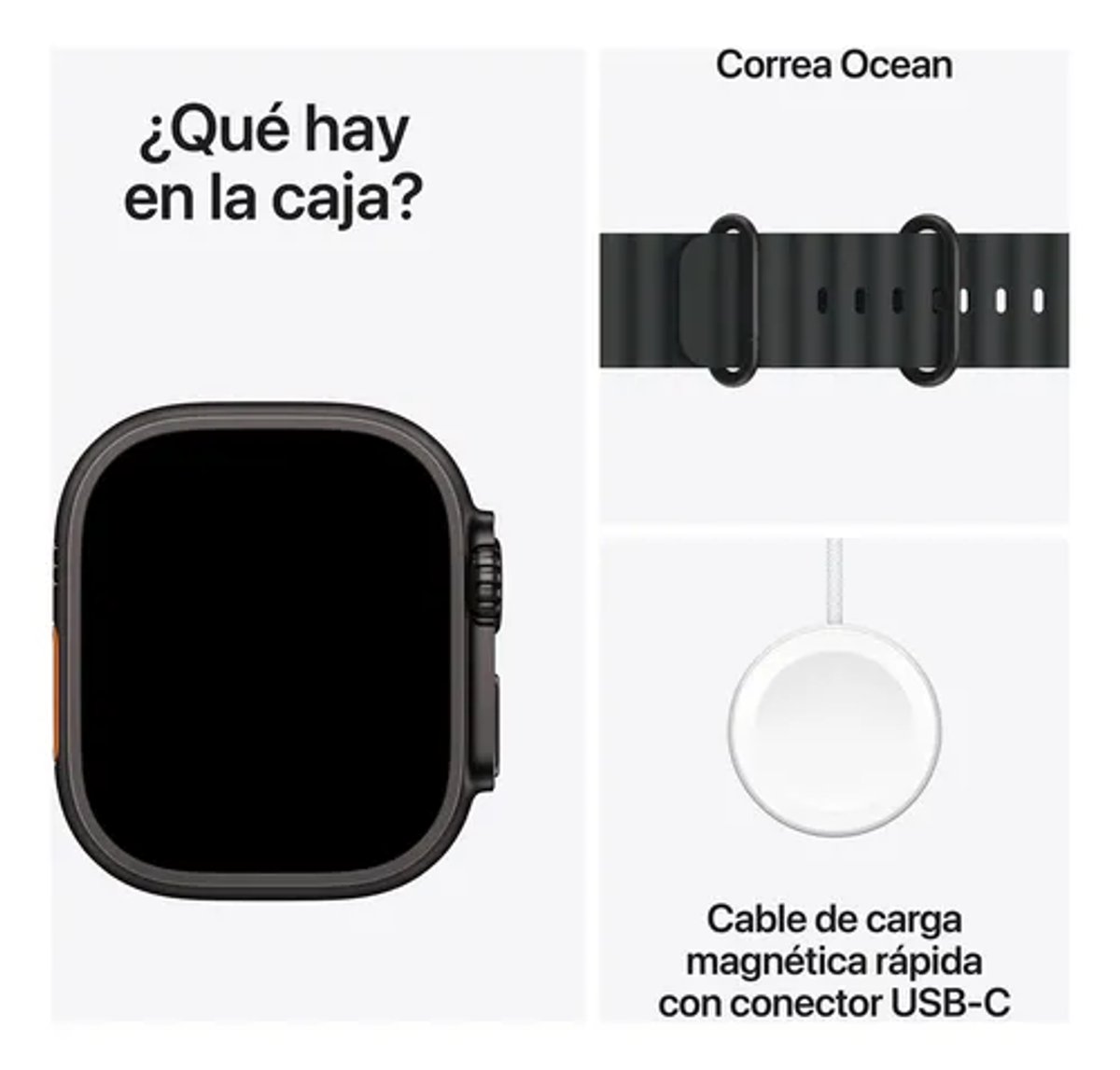 Apple Watch Ultra 3 49MM - (GPS + Celular) Caja De Titanium Negro Y Correa En Color Negro Ocean  - 3