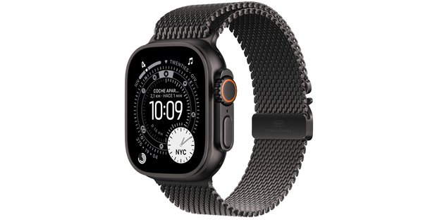 Apple Watch Ultra 3 49MM - (GPS + Celular) Caja De Titanium Black Y Correa Milanese Loop En Color Titanium Black 