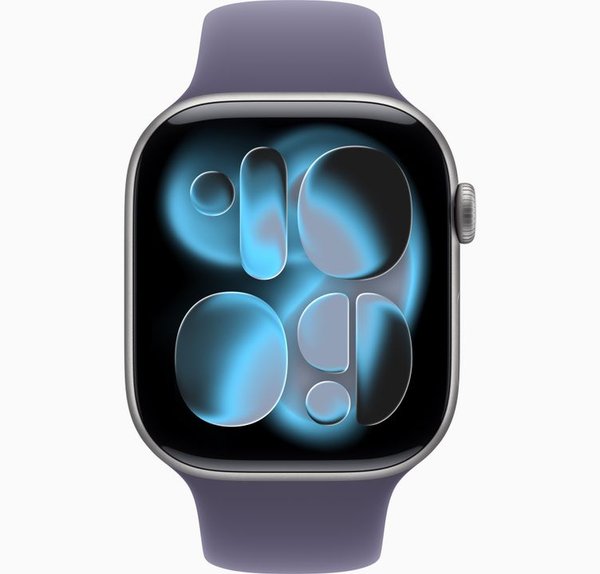 Apple Watch S11 46 MM - Caja De Aluminio En Silver Y Correa Banda Deportivo En Color Purple Fog  