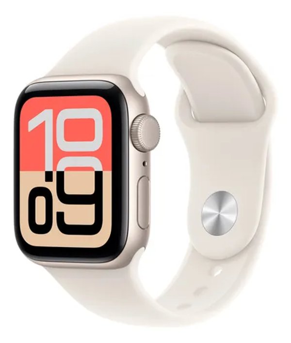 Apple Watch SE 3 44MM - Caja De Aluminio Starlight Y Correa En Color Starlight