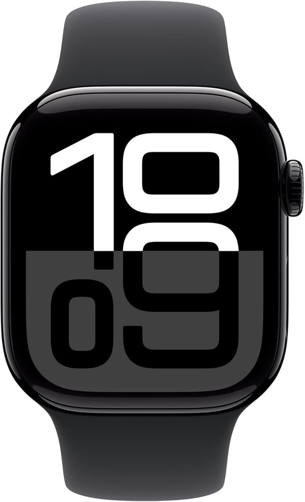 Apple Watch S10 46MM - Caja De Aluminio En Jet Negro Y Correa Banda Deportivo En Color Negro 