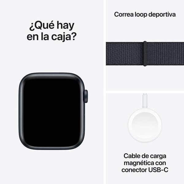 Apple Watch SE 2ª GNR - 44M (2024) Caja De Aluminio En Midnight Correa Deportiva En Loop Midnight Al Ink 