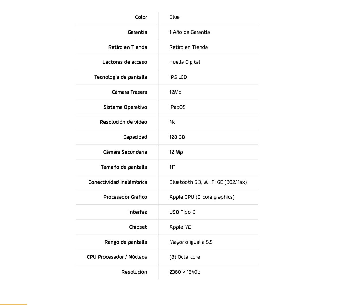 iPad Air (2025) 11" M3 Wifi 128GB MC9X4LL/A - Blue - 5