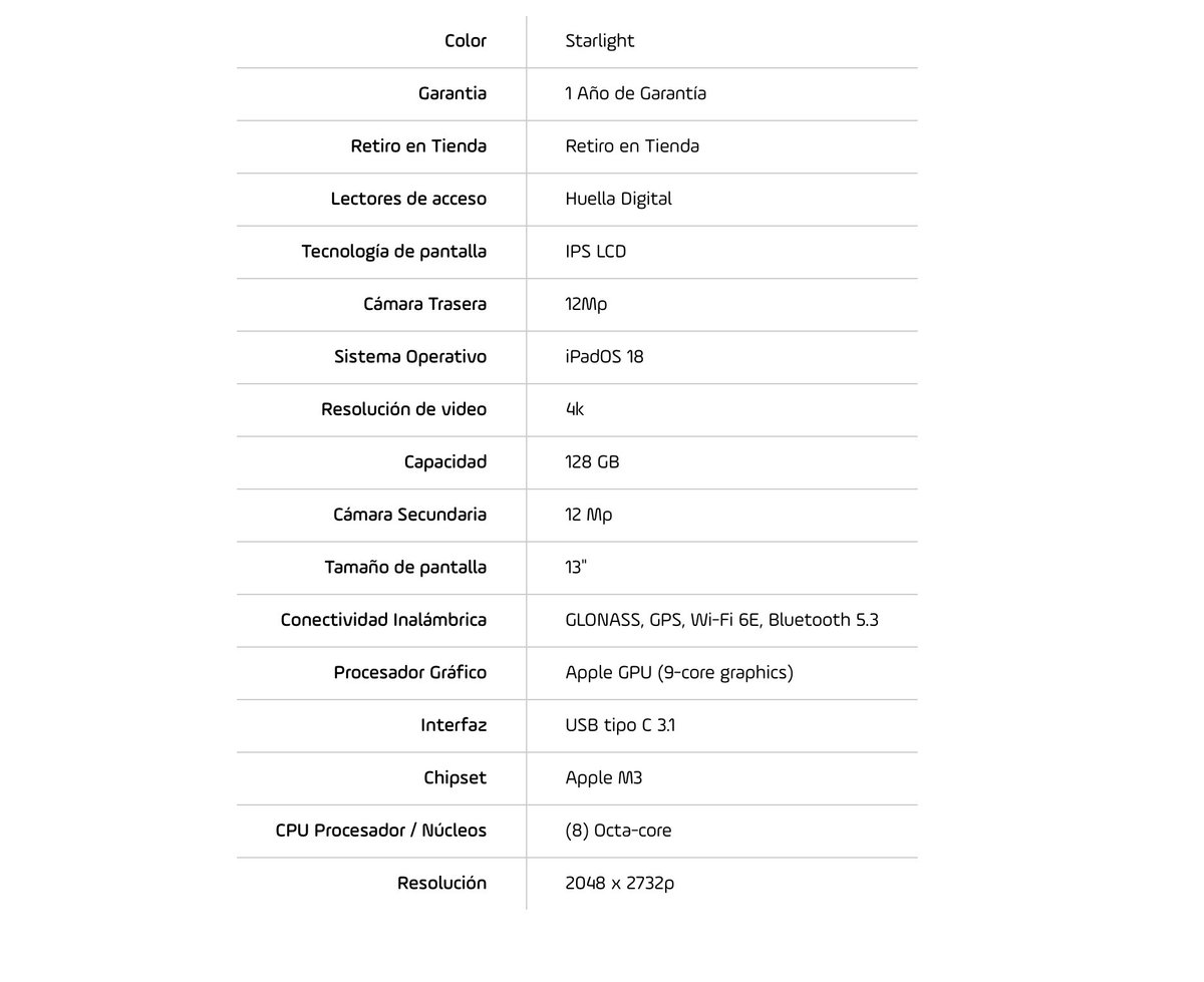 iPad Air (2025) 13" M3 Wifi 128GB MCNK4LL/A - Starlight - 5